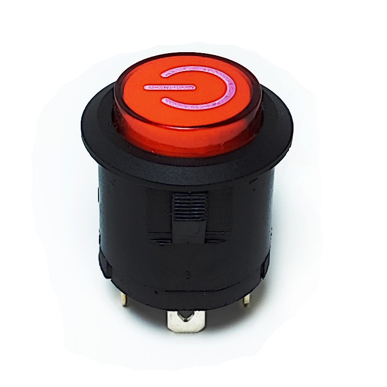 Кнопка ввімкнення дитячого електромобіля 3pin d=2.6 см