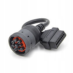 Перехідник Autocom OBD2 16 pin J1939 9pin КАМАЗ, КАВЗ, ПАЗ, Cummins truck