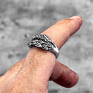 Кільце печатка перстень чоловіче сталеве ROME 19 з медичної нержавіючої сталі з Крилами, фото 3