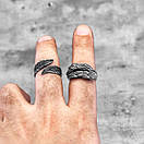 Кільце печатка перстень чоловіче сталеве ROME 19 з медичної нержавіючої сталі з Крилами, фото 5