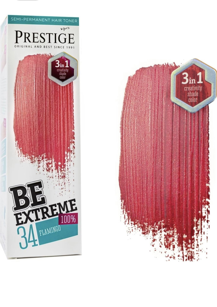Відтінковий бальзам для волосся Vip's Prestige Be Extreme 34 Фламінго 100 мл, фото 1