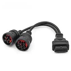 Перехідник Deutsch OBD2 - 6pin + 9pin (JCB/CAT/ALLISON/JOHN DEERE/CUMMINS/МАЗ/ПАЗ/КАМАЗ)