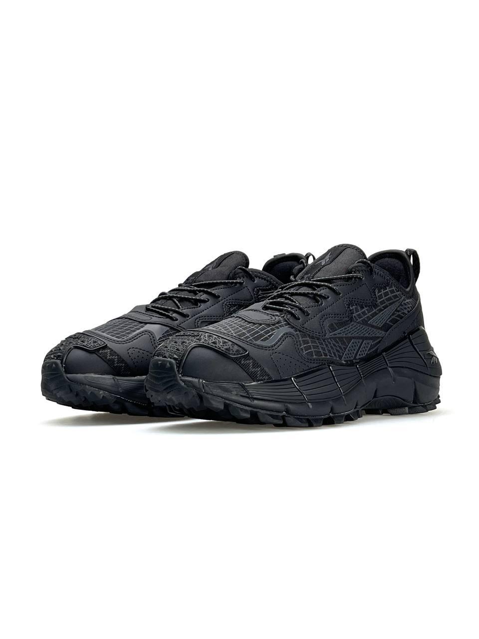 Чоловічі кросівки шкіра текстиль Reebok Zig Kinetica 2.5 Edge Black Grey, кеди Gore-Tex, термо. Чоловіче взуття