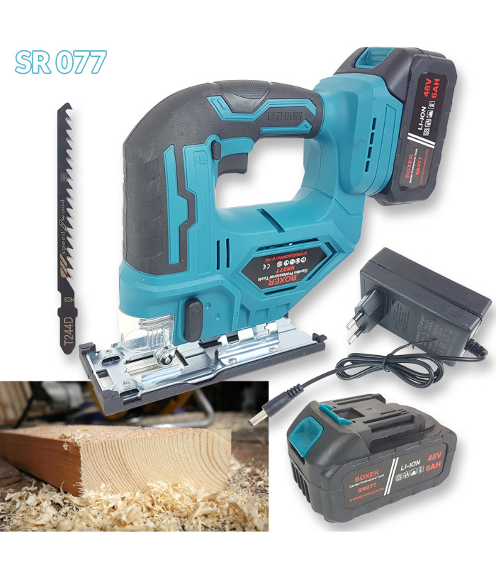 Лобзик акумуляторний для дерева 2500 об/хв Boxer SR-077 лобзик акб, фото 1