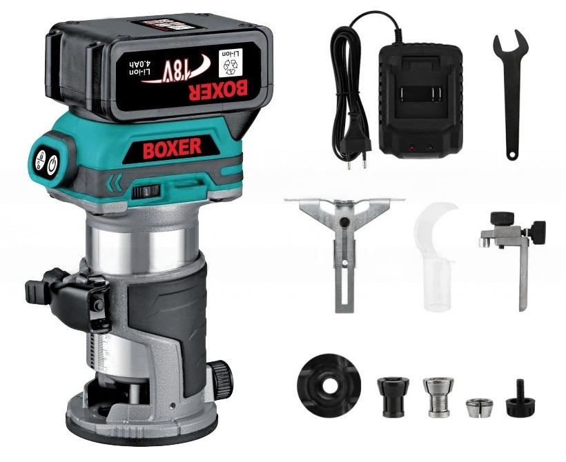 Акумуляторний фрезерез вертикальний 18 В Boxer BX-216 портативний акумуляторний фрезер