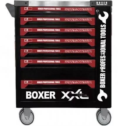 Візок для майстерні з інструментами 356 шт. Boxer BX-015 сервісна шафа з набором інструментів, фото 1