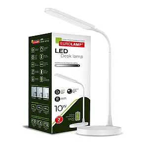 Настільна LED лампа акумуляторна Eurolamp 10W 1800mAh 4000К біла LED-TLB-10W(white), фото 1