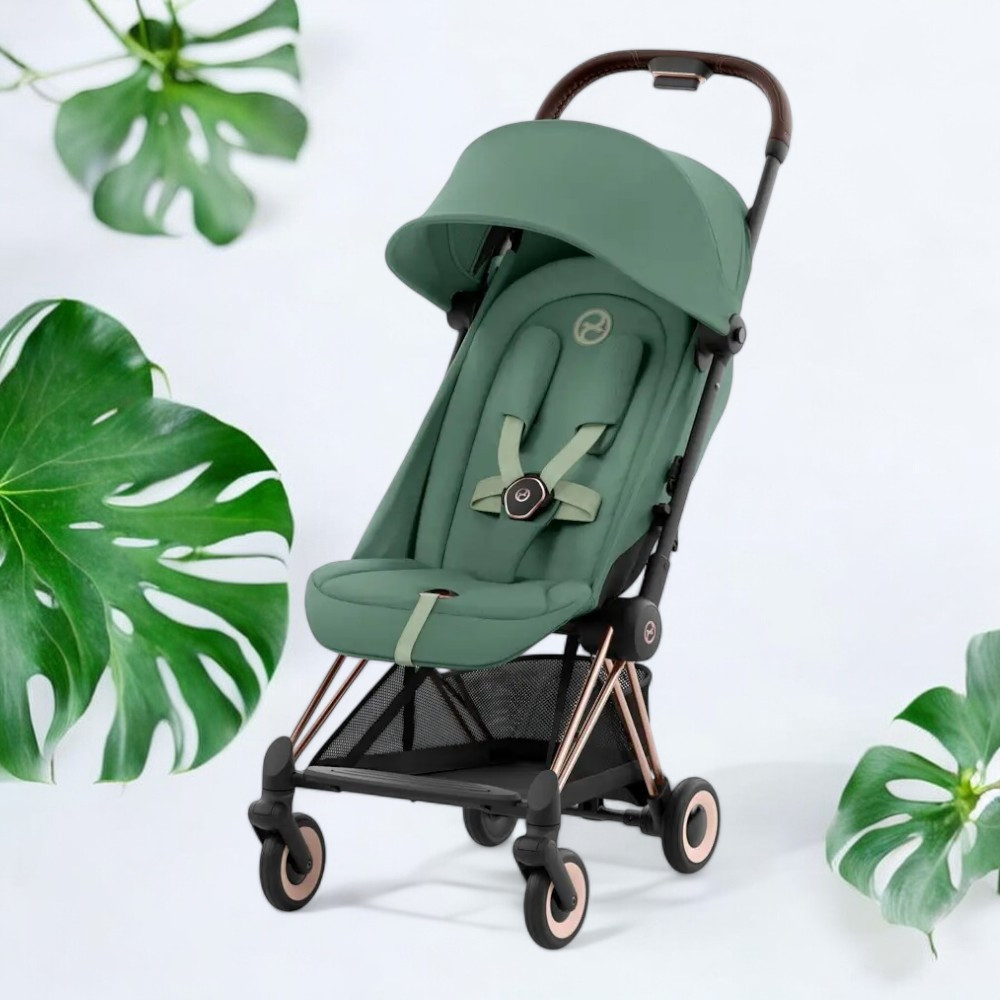 Коляска прогулянкова Cybex Coya Rosegold Leaf Green