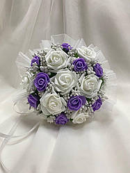 Весільний букет-дублер для нареченої в бузковому кольорі