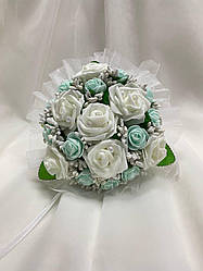 Весільний букет-дублер для нареченої в м'ятному кольорі