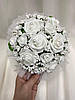 Весільний букет-дублер для нареченої у білому кольорі, фото 4