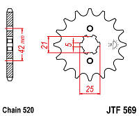 Звезда передняя JT JTF569.14