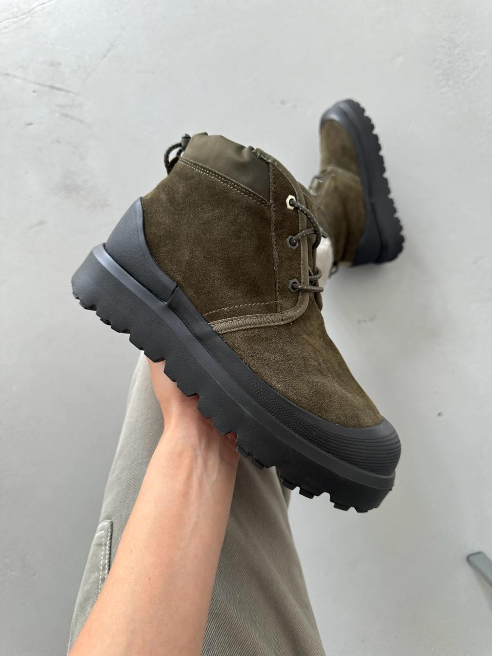 Зимові Чоловічі Черевики UGG Neumel Hybrid Khaki Black | хакі з чорними вставками, розміри 40–45, фото 1