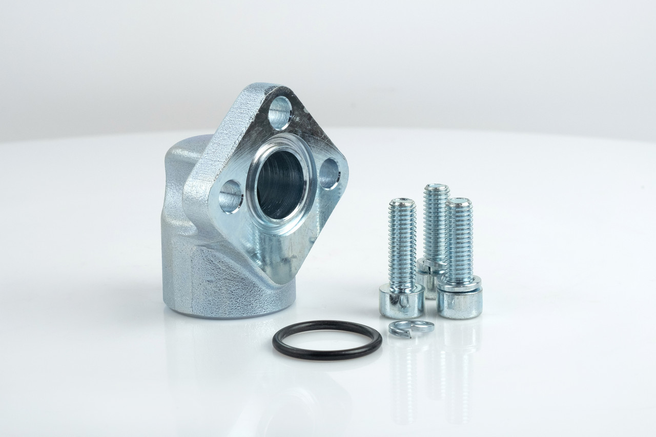 Фланець RPA2-012-M кутовий для гідронасосу, G 1/2", розболтування 40 мм, 315 Бар, OMT