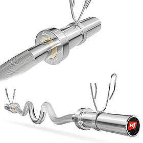 Гриф Олімпійський Z-подібний Hop-Sport 120см (50мм). Гриф для силової тяги. Гриф для силових тренувань