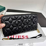 Жіночий гаманець на змійці Guess (7870) чорний, фото 5