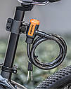 Велосипедний тросовий замок Xunting з кріпленням і ключами 120 см протиугінний для велосипеда самоката, фото 2
