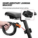 Велосипедний тросовий замок Xunting з кріпленням і ключами 120 см протиугінний для велосипеда самоката, фото 4
