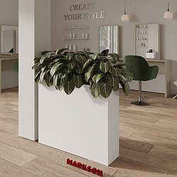 Перегородка для квітів підлогова М803 біла, горщик для підлоги для квітів в сучасному стилі