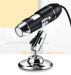 Електронний USB Мікроскоп RESTEQ із збільшенням 1600X, цифровий мікроскоп з камерою та штативом для паяння, науки та ремонту