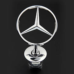 Хромований значок Mercedes RESTEQ — металева емблема на капот автомобіля, автоаксесуар для Мерседес