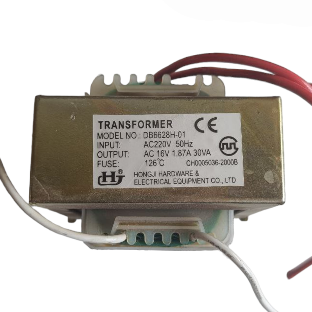 Б/В Трансформатор DB6628H-01 знижувальний 220V 50Hz 16V 1.8A блок живлення електроніка броньований трансформатор Hongji, фото 1