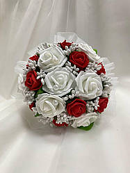 Весільний букет-дублер для нареченої червоного кольору