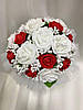 Весільний букет-дублер для нареченої червоного кольору, фото 4