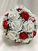 Весільний букет-дублер для нареченої червоного кольору, фото 3