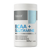BCAA+Glutamine (500 g, lemon). Комплекс амінокислот BCAA. Підтримує зростання та відновлення м'язів.