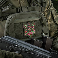M-Tac нашивка Тризуб рожеві Мальви (вишивка) Ranger Green, фото 3