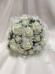 Весільний букет-дублер для нареченої в айворі кольорі