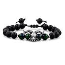 Браслет чоловічий з натурального каменю OMEN чорний, фото 2