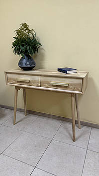 Стол консольний дерев'яний високий з ящиками для зберігання 1100х850х350 мм