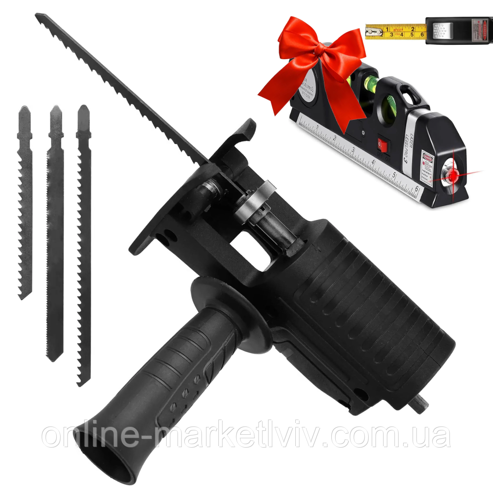 Купить Насадка-лобзик на дрель + Подарок Лазерный уровень LASER ...