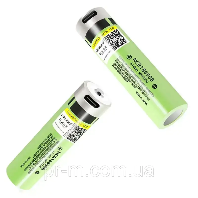 Батарейка аккумулятор LiitoKala Lii-34B 18650 (3400mAh) TYPE-C вихід