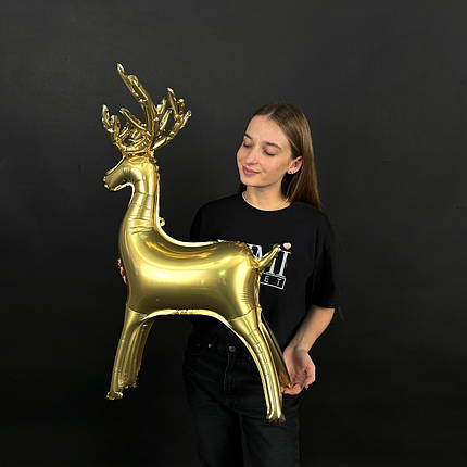 Стояча фігура PARTY DECO-ПД Золотий олень МАЛЕНЬКИЙ (УП), фото 3