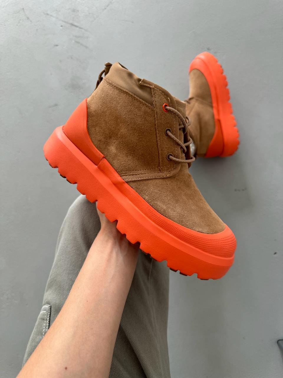 Зимові Чоловічі Черевики UGG Neumel Hybrid Chestnut Orange | каштанові з помаранчевою підошвою, розміри 40–45