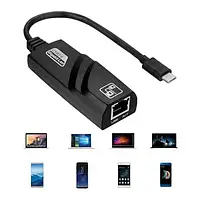 Перехідник адаптер usb-c мережева карта Dbit Type-C — LAN Ethernet RJ45 Gigabit 1 Гбіт/с