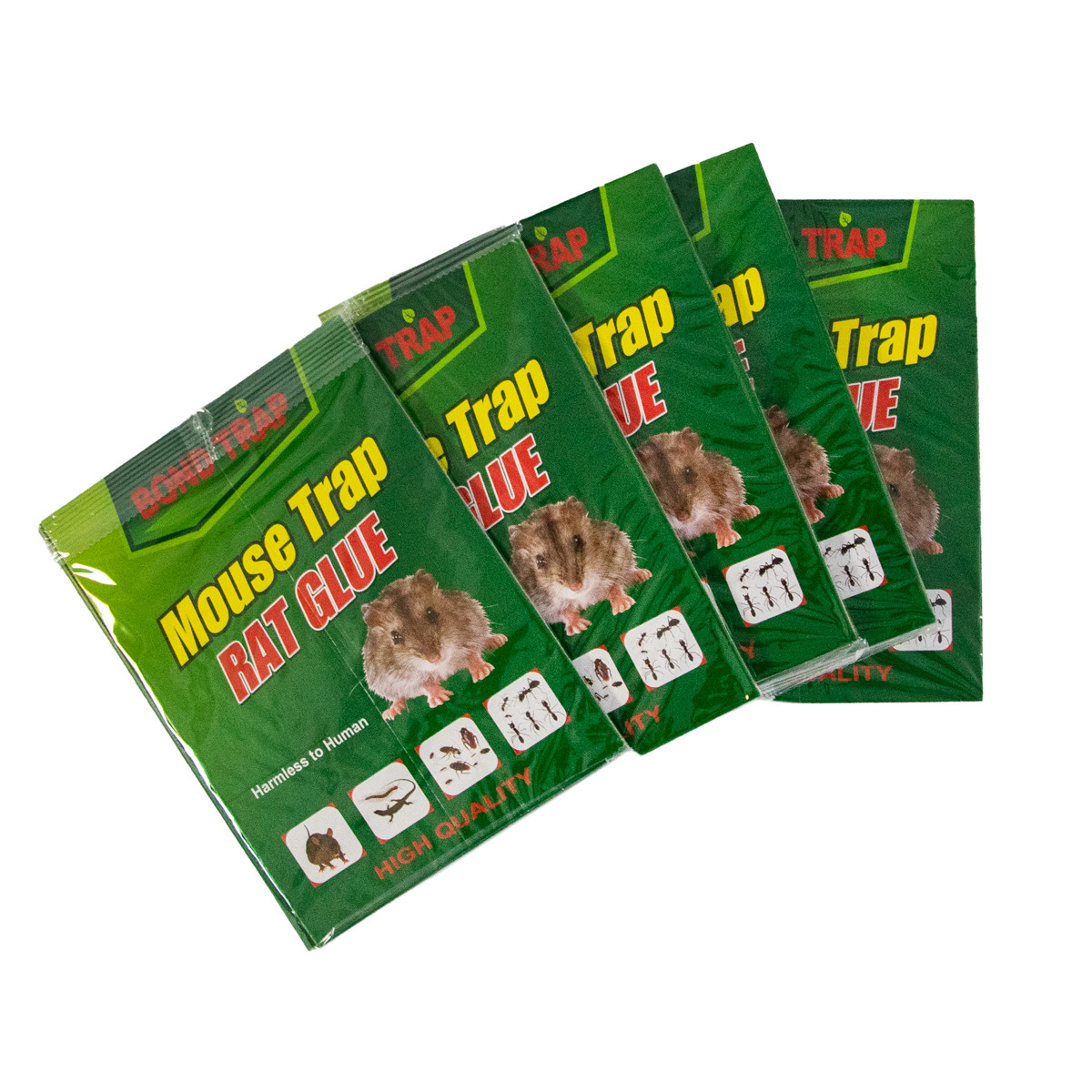 Клейова пастка для мишей набір 5 шт., Bond Trap (Mouse Trap Rat Glue), пастка для пацюків, мишей