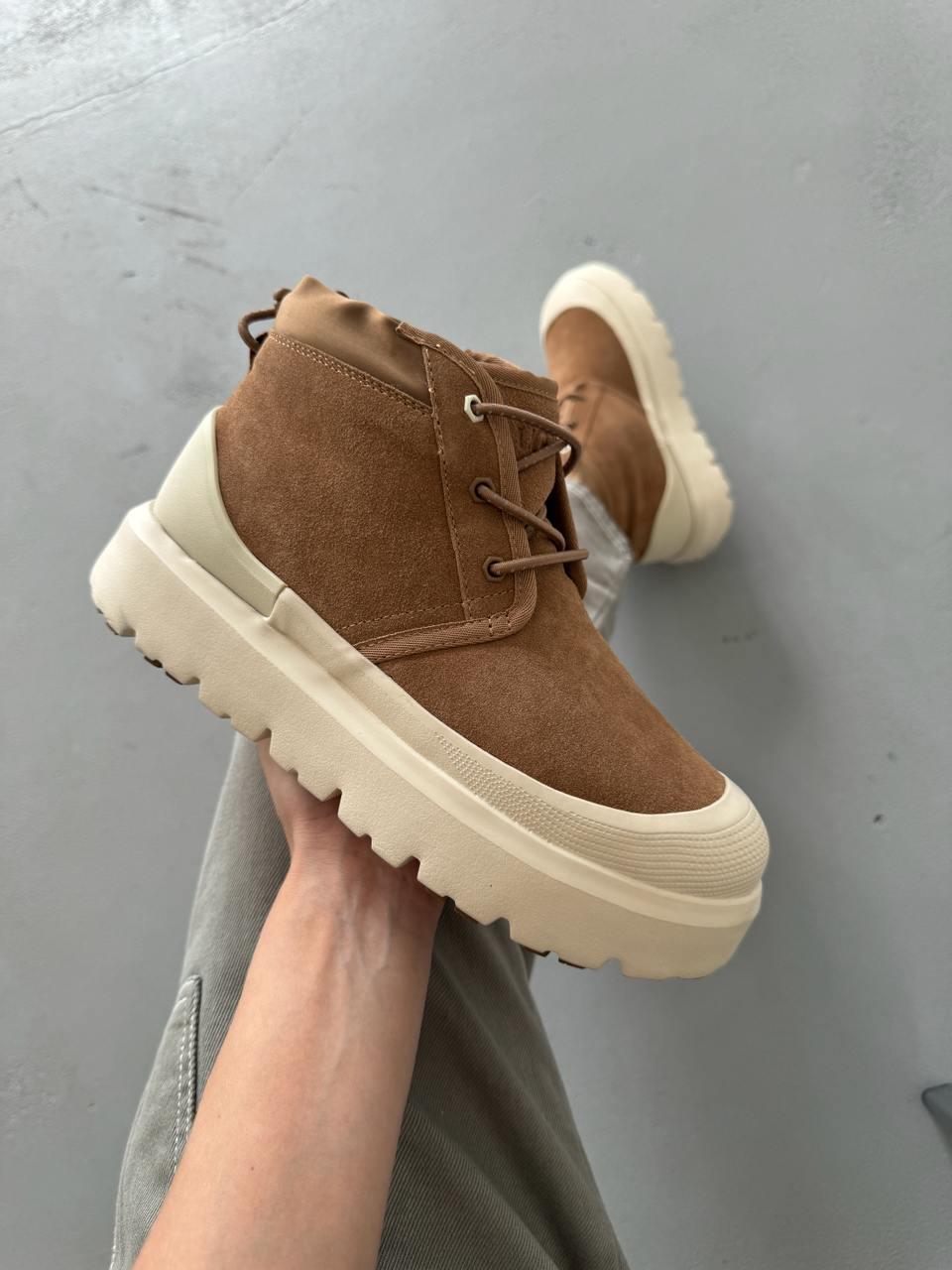 Зимові Черевики UGG Neumel Hybrid Chestnut Beige | каштанові з бежевою підошвою, розміри 36–45 (унісекс), фото 1