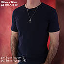 Якірний срібна цепочка з чоловічим хрестиком. Ланцюг якір на шию і кулон хрест срібло 925, фото 2