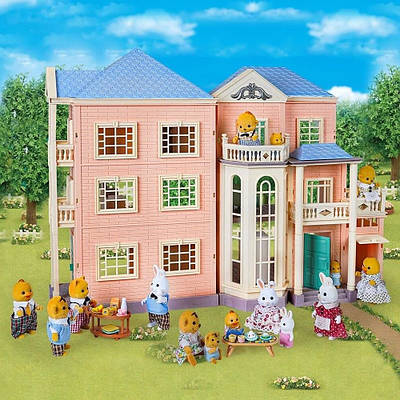 Ігровий деталізований ляльковий будиночок з розсувною конструкцією меблі флоксовa фігурка аксесуари 3 поверхи