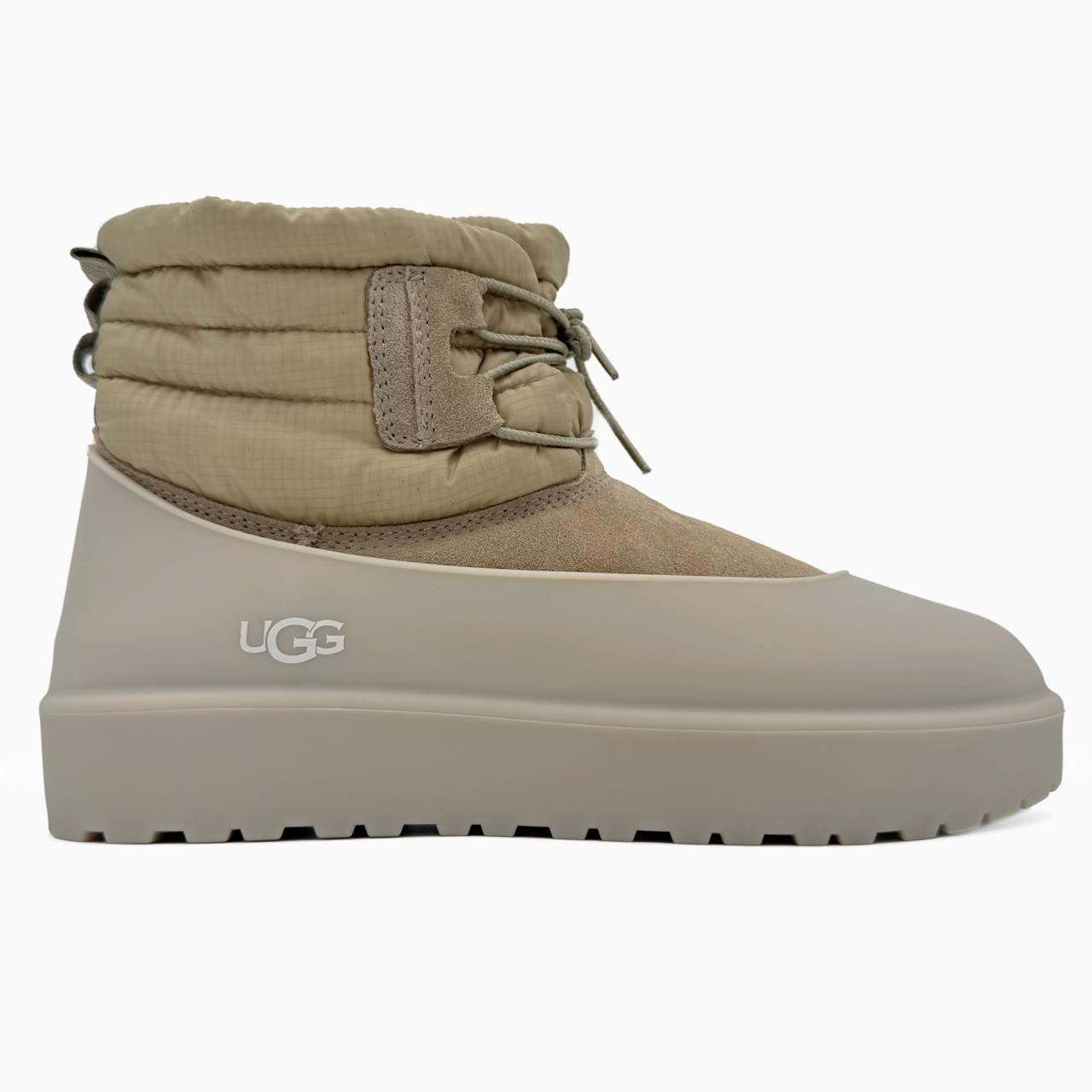 Зимові Черевики UGG Classic Mini Lace-Up Beige | бежеві на шнурівці, розміри 36–45 (унісекс), фото 1
