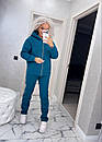 Стильний жіночий прогулянковий костюм на флісі з кофтою на блискавці "Стейсі" Базовий теплий якісний жіночий спортивний костюм, фото 2