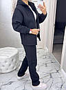 Стильний жіночий прогулянковий костюм на флісі з кофтою на блискавці "Стейсі" Базовий теплий якісний жіночий спортивний костюм, фото 7