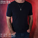 Срібна цепочка якірне плетіння з хрестиком. Якірний срібний ланцюг на шию та хрест срібло 925, фото 8