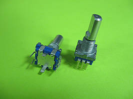 Енкодер для аудіотехніки RE11(EC11), 360° обертання, 5 pin з кнопкою, L=20mm