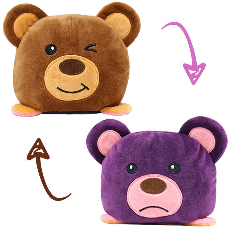 Іграшка Ведмедик-перевертень — двостороння м'яка іграшка для дітей (l_9214), фото 1