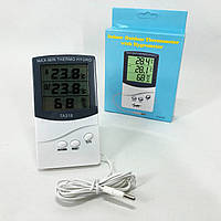 Настільний годинник із термометром і датчиком вологості TA 318, Термометр повітря домашній гігрометр NV-33